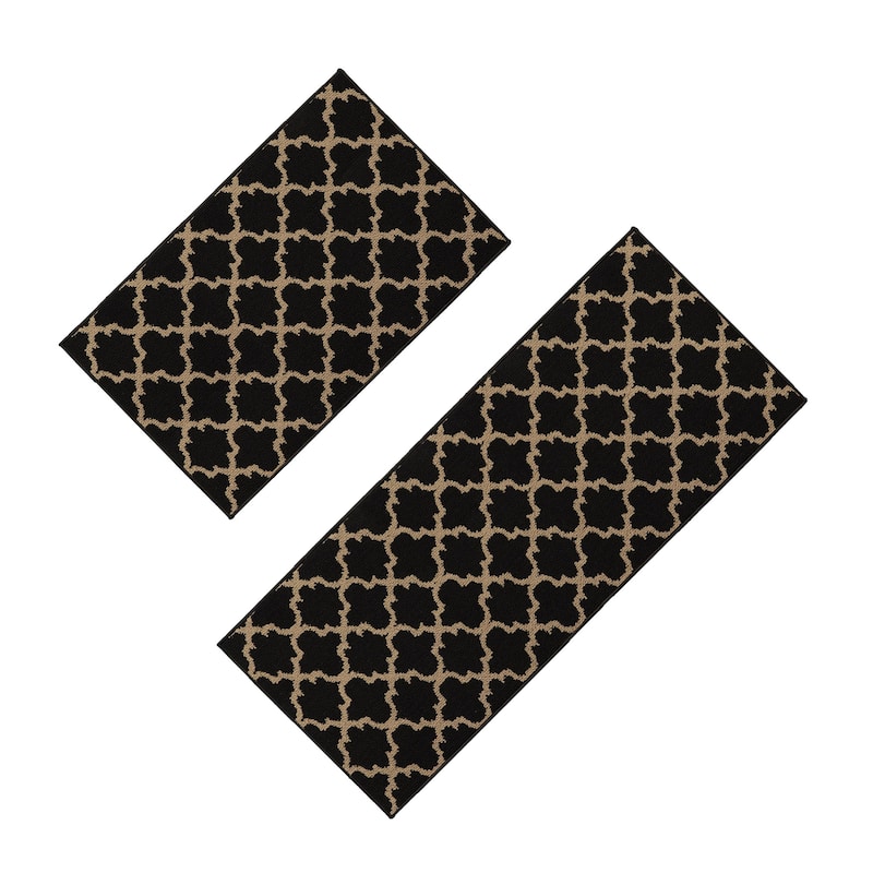Wool Effect Arabesque Kitchen Mat