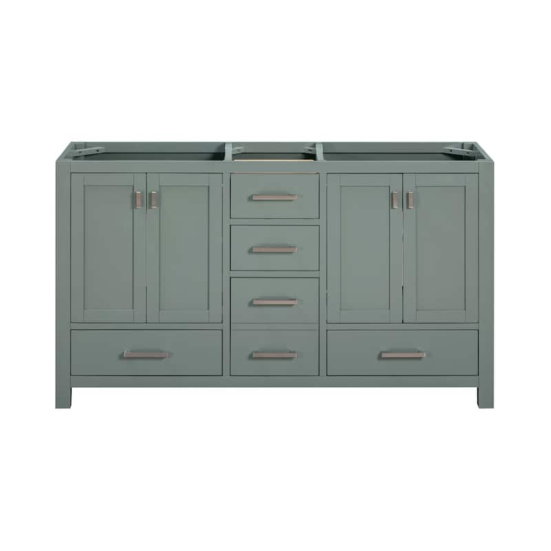 Avanity Modero 60 in. Double Bathroom Vanity Cabinet - 60"W x 21"D x 34"H - Smoke Green