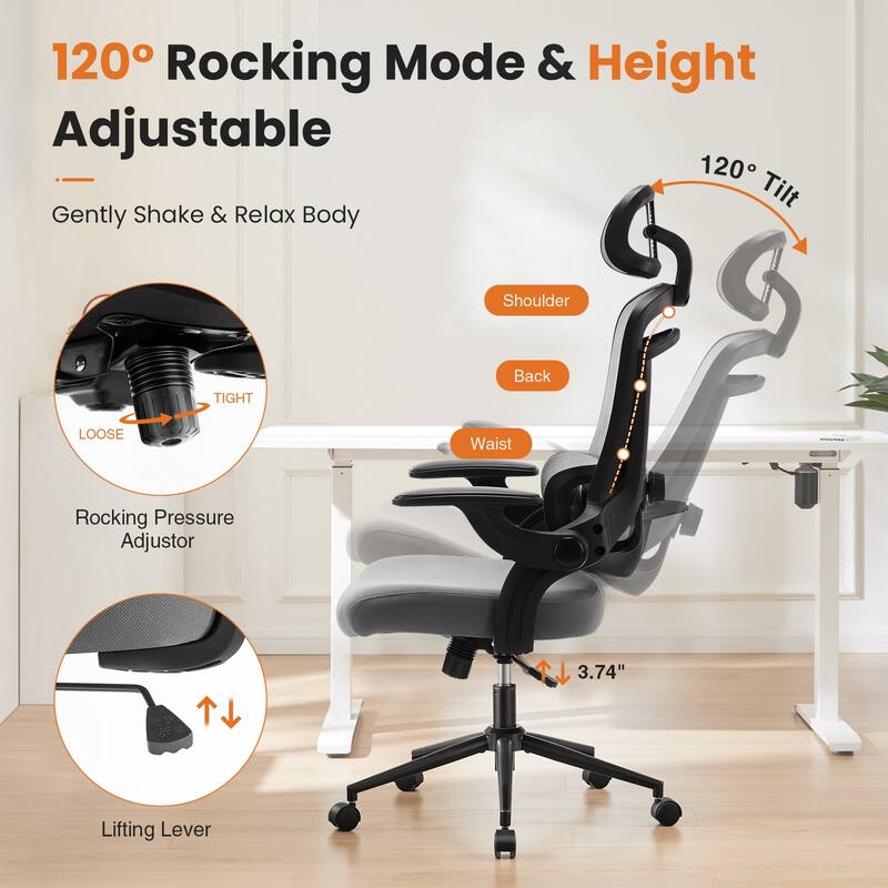 Ergonomic Mesh Office Chair,High Back Computer Chair with Wheels