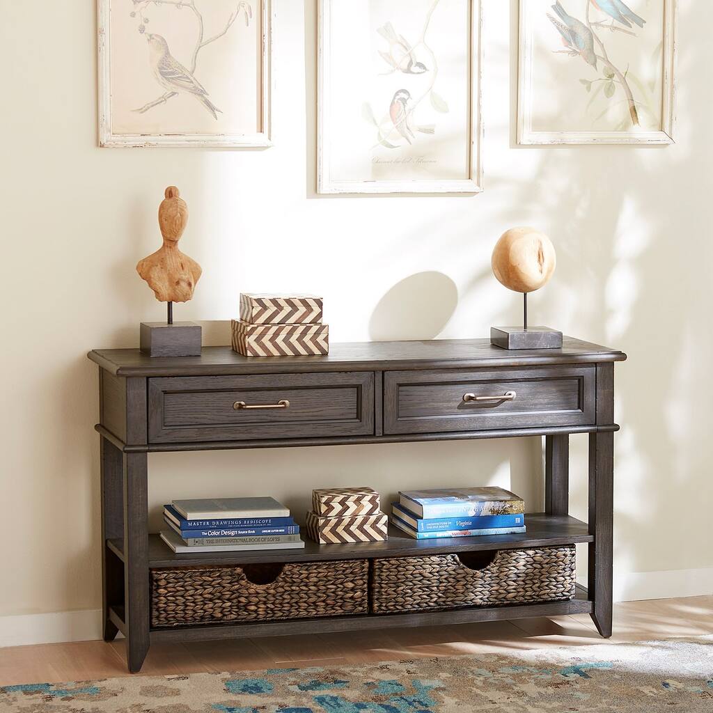 Mill Creek Peppercorn 2 Drawer Sofa Table