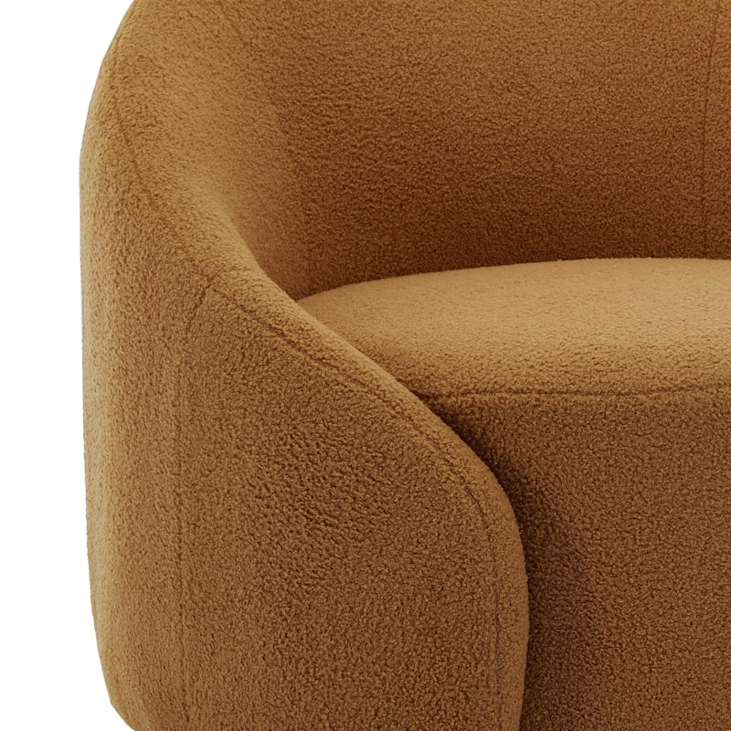 Velvet Boucle Upholstered Accent Chairs Swivel Barrel Chair (Set of 2)