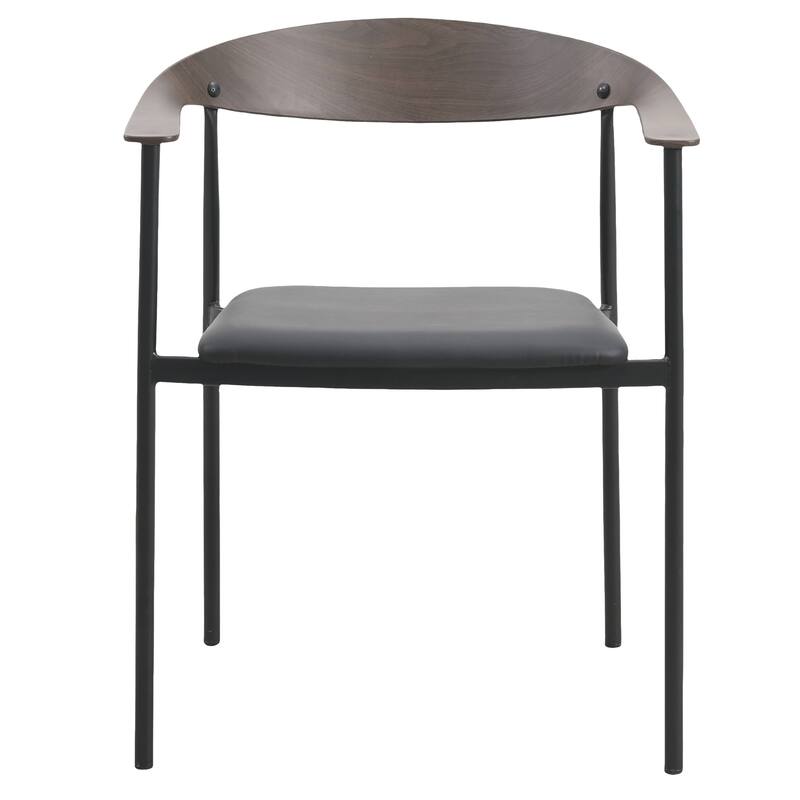 Leather Dining Chair with Stainless Steel Frame Set of 2 Kora Series