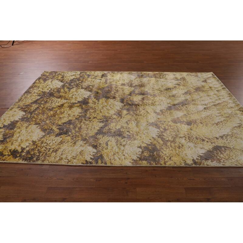 Multi-Color Abstract Oriental Area Rug Hand-Knotted Wool Carpet - 6'0" x 9'0"