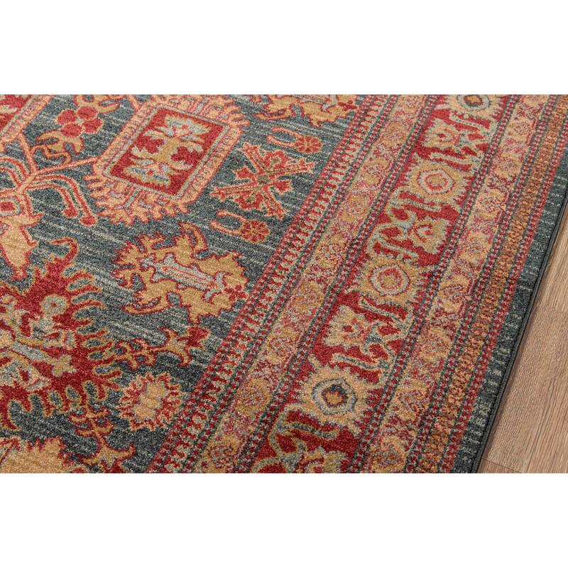 ECARPETGALLERY Machine Woven Lena Blue Area Rug - 9'3 x 12'6