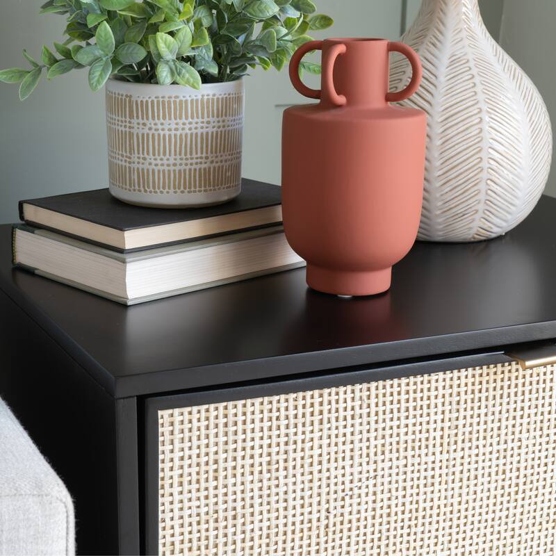 Adelphi Wooden/Cane Mid-Century Nightstand