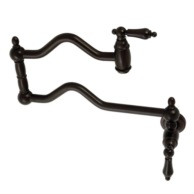 Kingston Brass Heritage 3.8 GPM Single Hole Wall Mounted Pot Filler - Oil Rubbed Bronze
