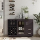 preview thumbnail 2 of 7, Furniture of America Modern Wooden Dining Buffet with Storage Shelves and Drawers, Kitchen Sideboard Organizer for Dining Room
