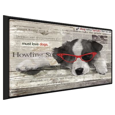 "Howling Success" by Carol Robinson Print on Floating Canvas