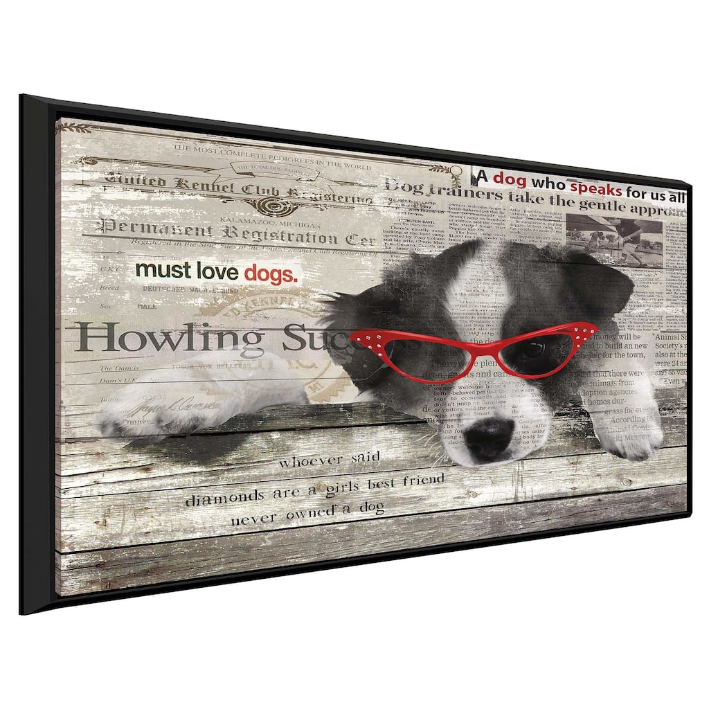 "Howling Success" by Carol Robinson Print on Floating Canvas