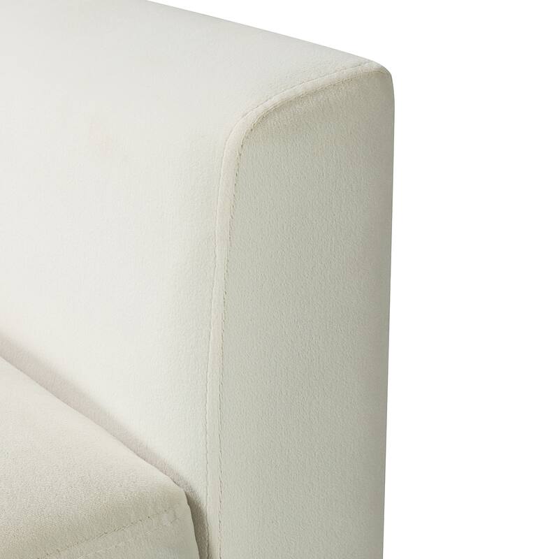 Lilia Contemporary Velvet Upholstered Tufted Back Armchair with Metal Golden legs Set of 2 by HULALA HOME