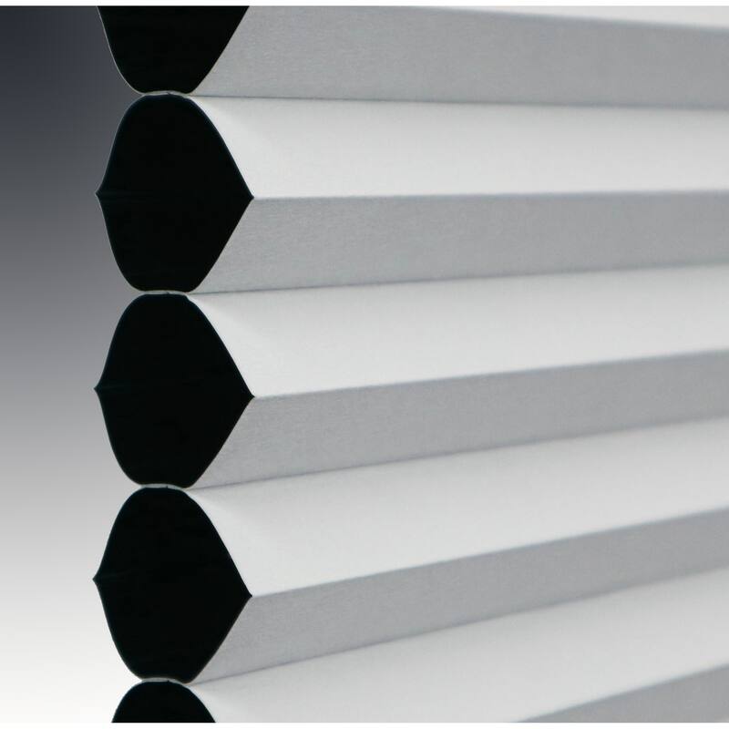 BlindsAvenue Custom 3/4" Pleat, Cordless Cellular Shades, Color Pale Gray, Blackout Fabric