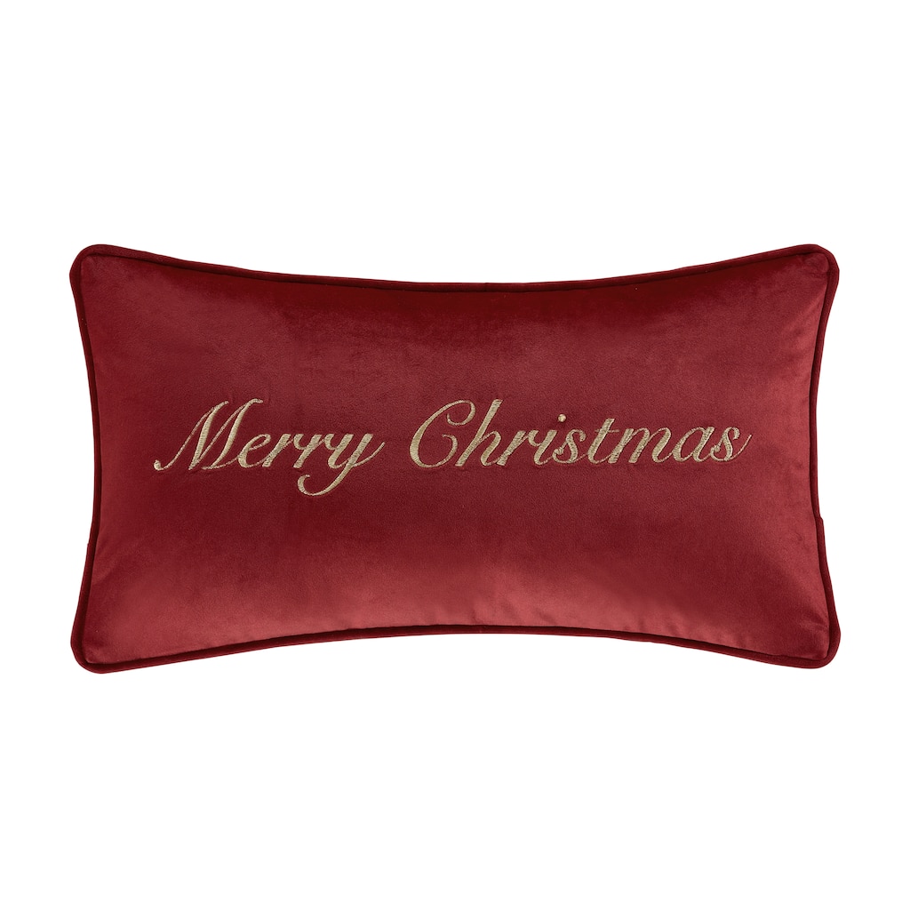 Merry Christmas Boudoir Decorative Throw Pillow