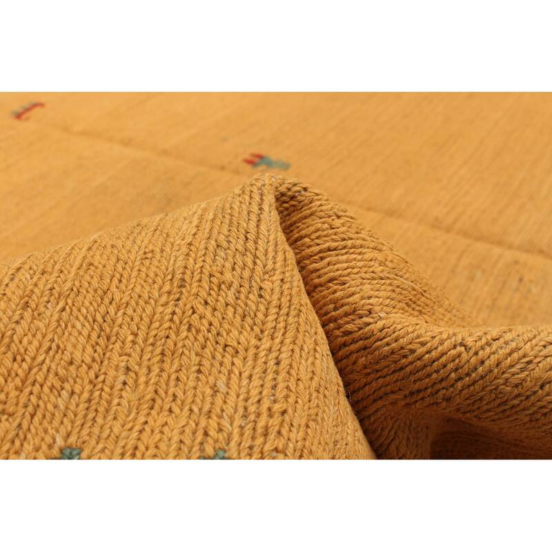 ECARPETGALLERY Flat-Weave Kashkuli Light Orange Wool Tapestry Kilim - 5'4 x 7'5