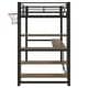 preview thumbnail 6 of 8, Twin Size High Loft Bed with Basketball Hoop,Sturdy Metal Loft Bed Frame with Built In Desk and Shelves