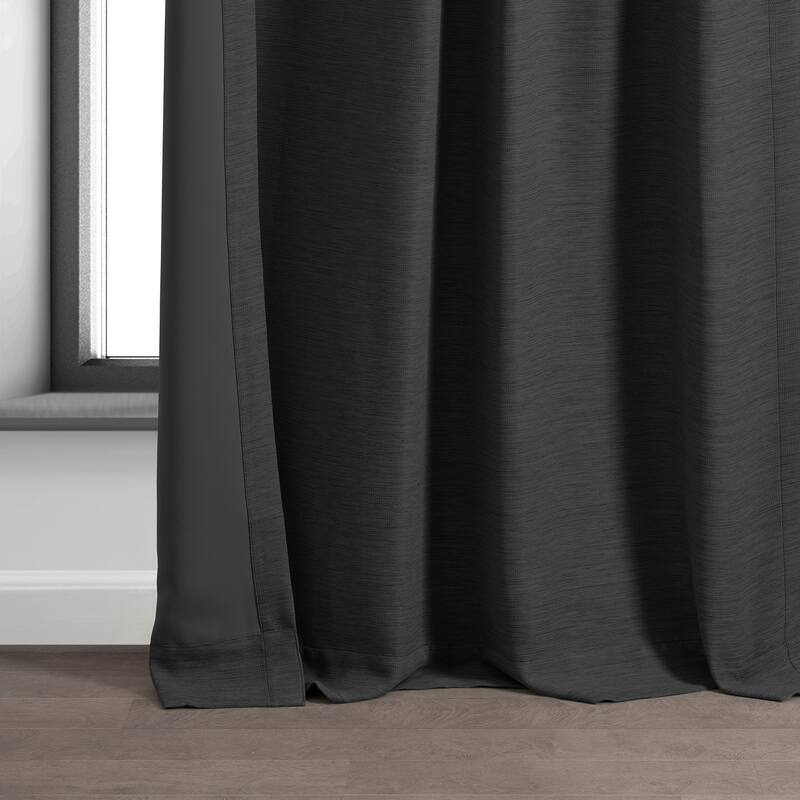 Exclusive Fabrics Smoked Truffle Bellino Room Darkening Curtain (1 Panel)