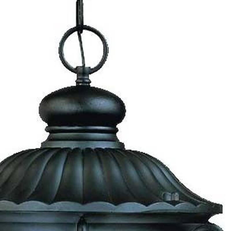 HomeRoots Naples 3-Light Matte Black Hanging Light - 11.25' X '24.5' X '11.25