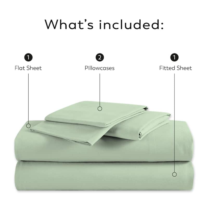 Purity Home 400TC 100% Cotton Long Staple Ultra-soft Percale Sheet Set
