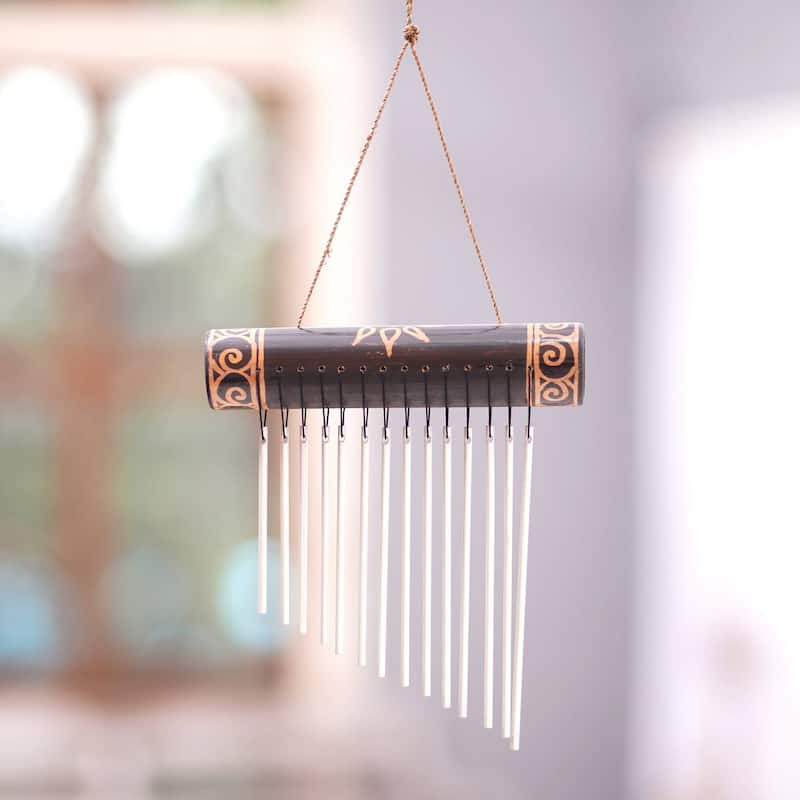 Novica Handmade The Times Bamboo Wind Chimes