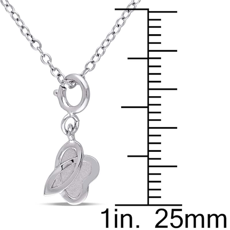 Miadora Sterling Silver Butterfly Enhancer Necklace
