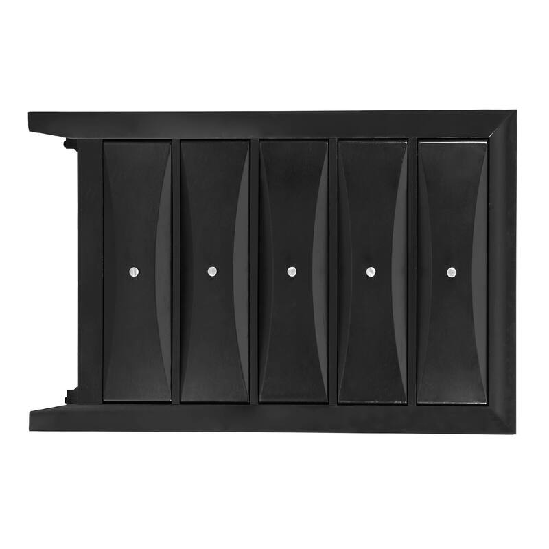 5-Drawer Wooden Bedroom Chest - 48" - Black