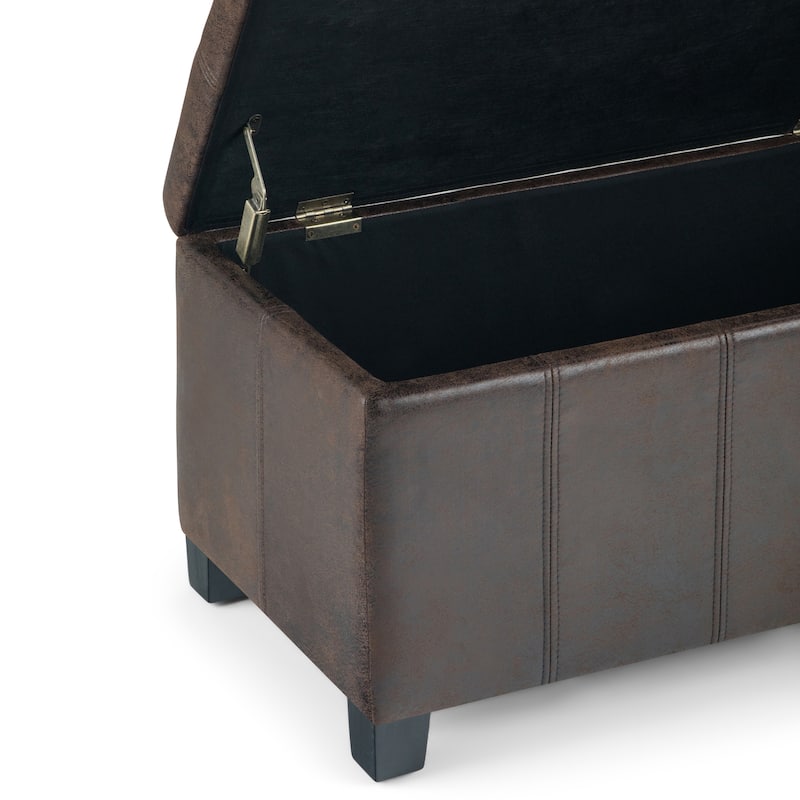 WYNDENHALL Lancaster 36 inch Wide Contemporary Rectangle Storage Ottoman