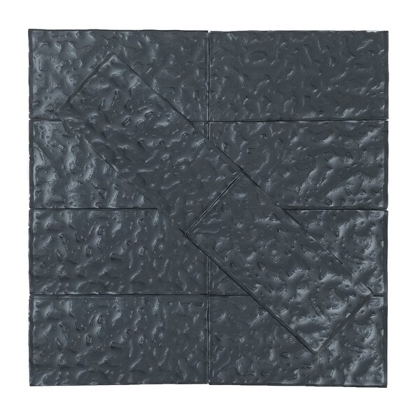Miseno MT-WHSMTW0306-CF Metallics - 3" x 6" Rectangle Wall Tile - Semi-Gloss Visual - Gray
