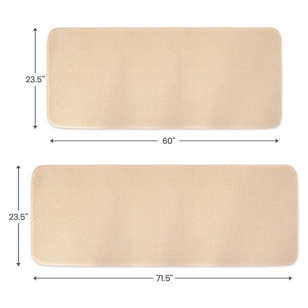 Non-skid Washable Kitchen Runner Rugs (Set of 2) - Set of 44 x 24 and ...