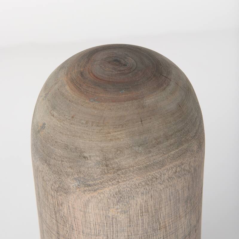Knox Large Gray-Wash Wood Decorative Object