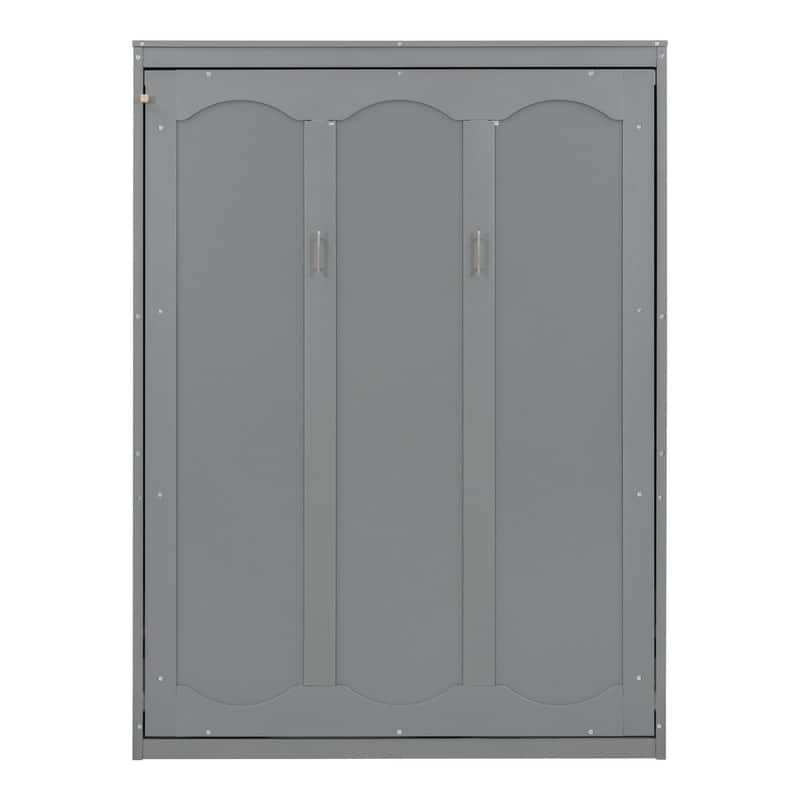 Wooden Quenn Size Murphy Bed Wall Bed with Shelves