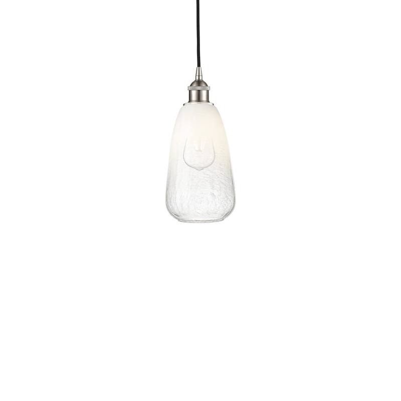 Innovations Lighting 616-1P-13-6 Brookhaven Almond Pendant Brookhaven - Brushed Satin Nickel / Opal