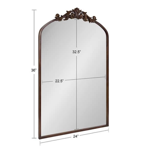 dimension image slide 11 of 15, Kate and Laurel Arendahl Traditional Baroque Arch Wall Mirror