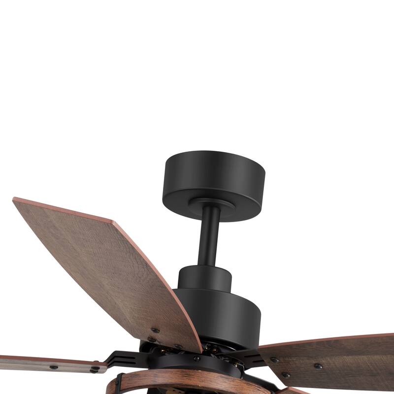 52-inch Farmhouse Ceiling Fan with Light and Remote(5 Reversible Blades）