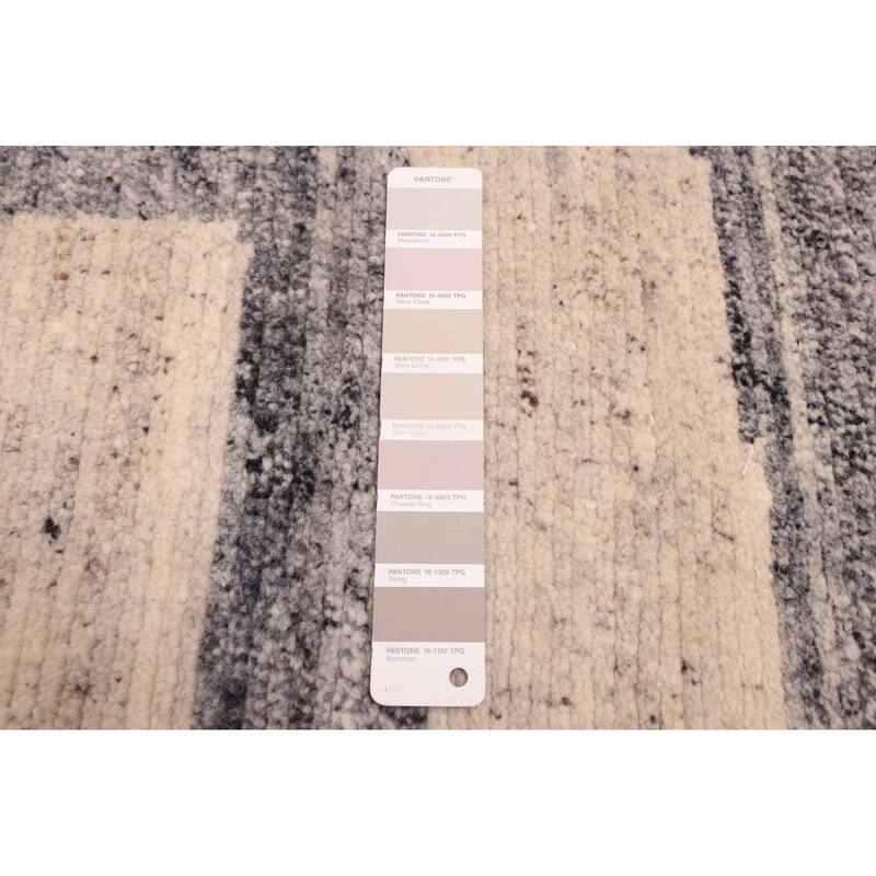 ECARPETGALLERY Hand-knotted Opulence Light Grey Wool Rug - 8'0 x 9'8