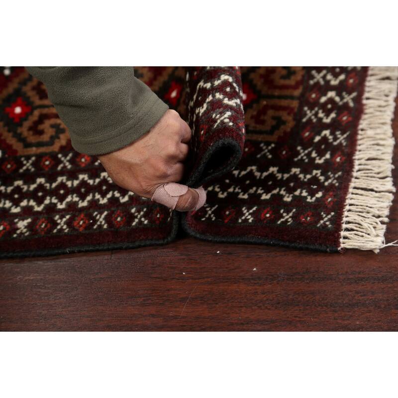 Geometric Persian Balouch Area Rug Handmade Traditional Wool Carpet - 2'6" x 3'9"