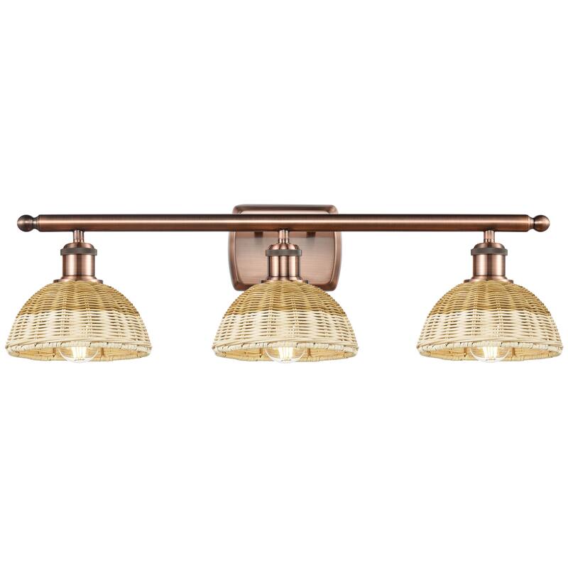 Innovations Lighting Endless Possibilities Ballston - Bristol Natural II - 3 Light 28" Bath Vanity Light - Antique Copper