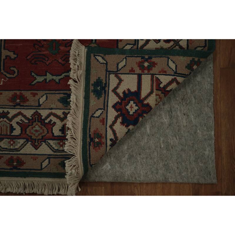 Hand Knotted Oriental 100% Wool Carpet Traditional Medallion Green Sumak Area Rug - 9' 9'' X 7' 11''