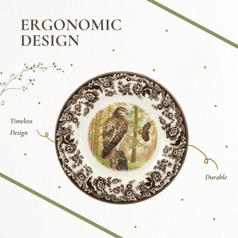 Spode Woodland Dinner Plate Birds Motif - 10.5