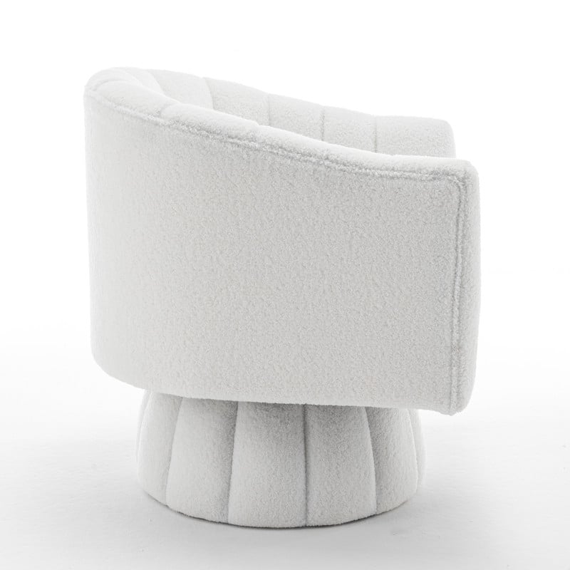 SEYNAR Modern Glam Velvet Upholstered Round Swivel Accent Barrel Chair Set of 2