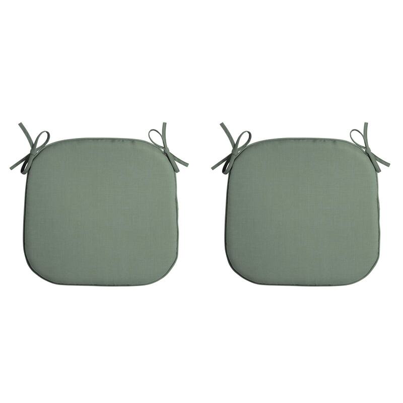 ARDEN earthFIBER Indoor/Outdoor Foam Seat Pad, Set of 2 - 17 x 16 - 17 x 16 - Sage Green Texture