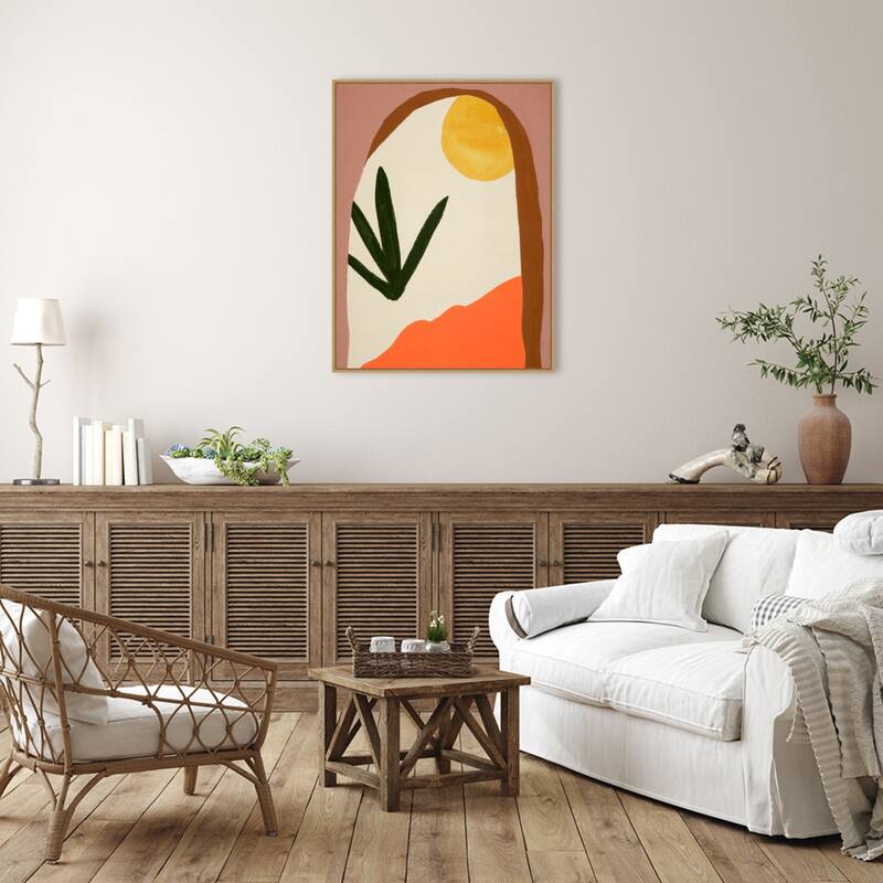 New Day I by Melissa Wang Framed Canvas Wall Art Print - Sylvie Maple