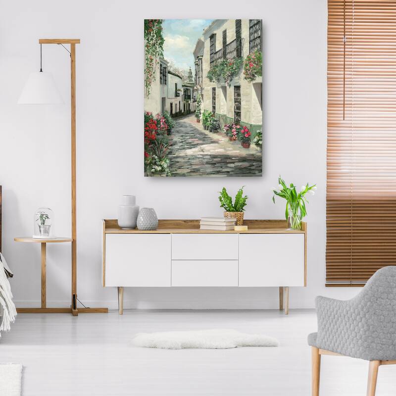 Village Street II By Studio Arts Canvas Art Print