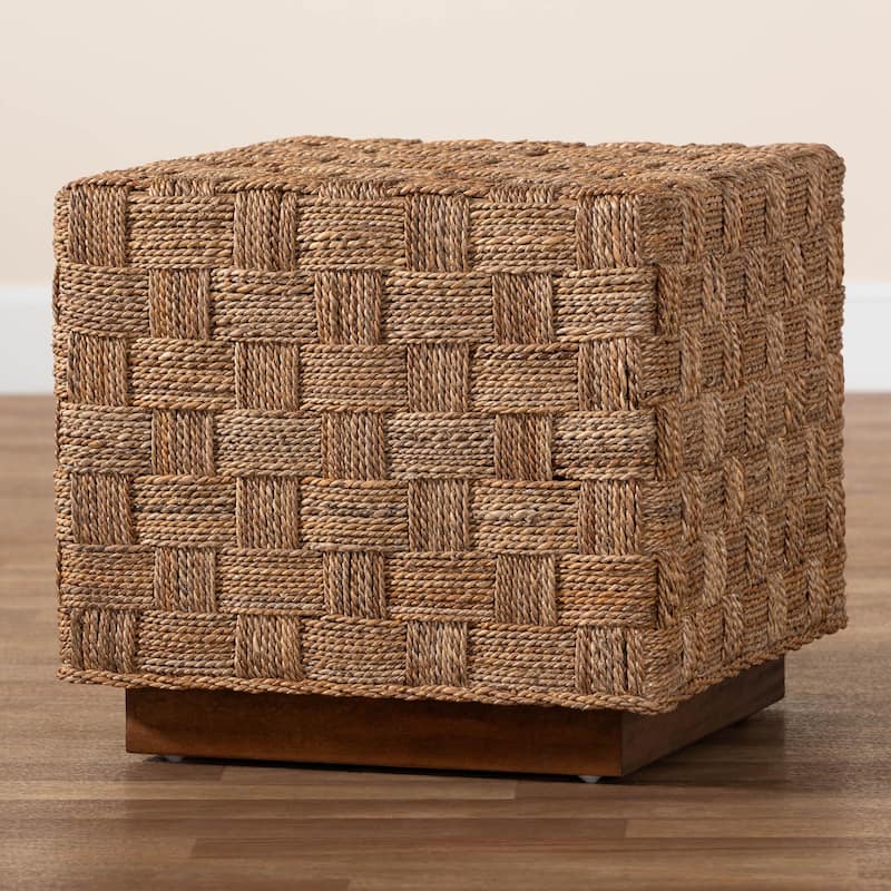 Karina Bohemian Natural Seagrass End Table