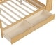 preview thumbnail 17 of 15, Wooden Twin Size Daybed with Storage Shelves, Multi-functional Bed with 2 Storage Drawers and Study Desk, Natural