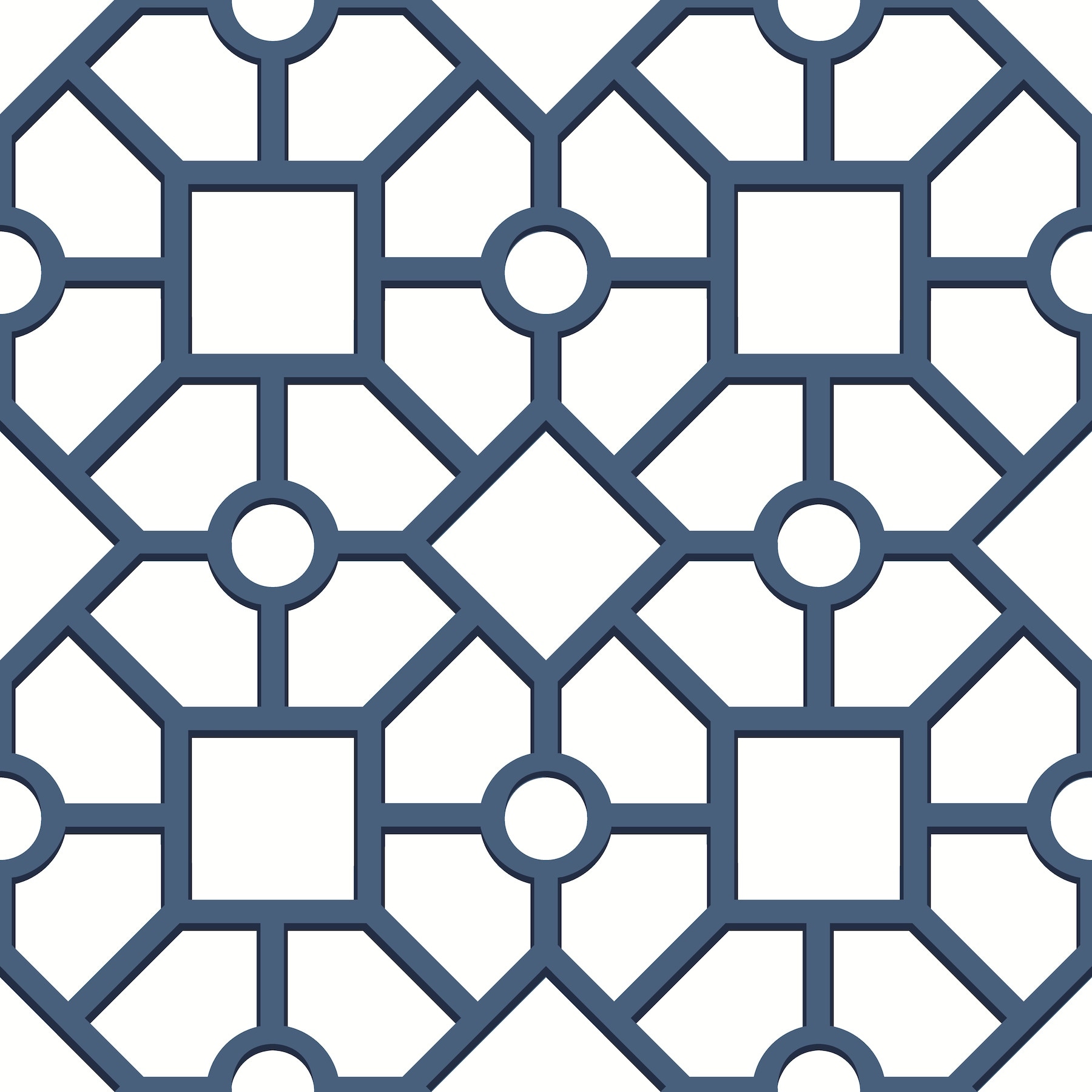 York Wallcoverings Hedgerow Trellis Navy Peel & Stick Wallpaper
