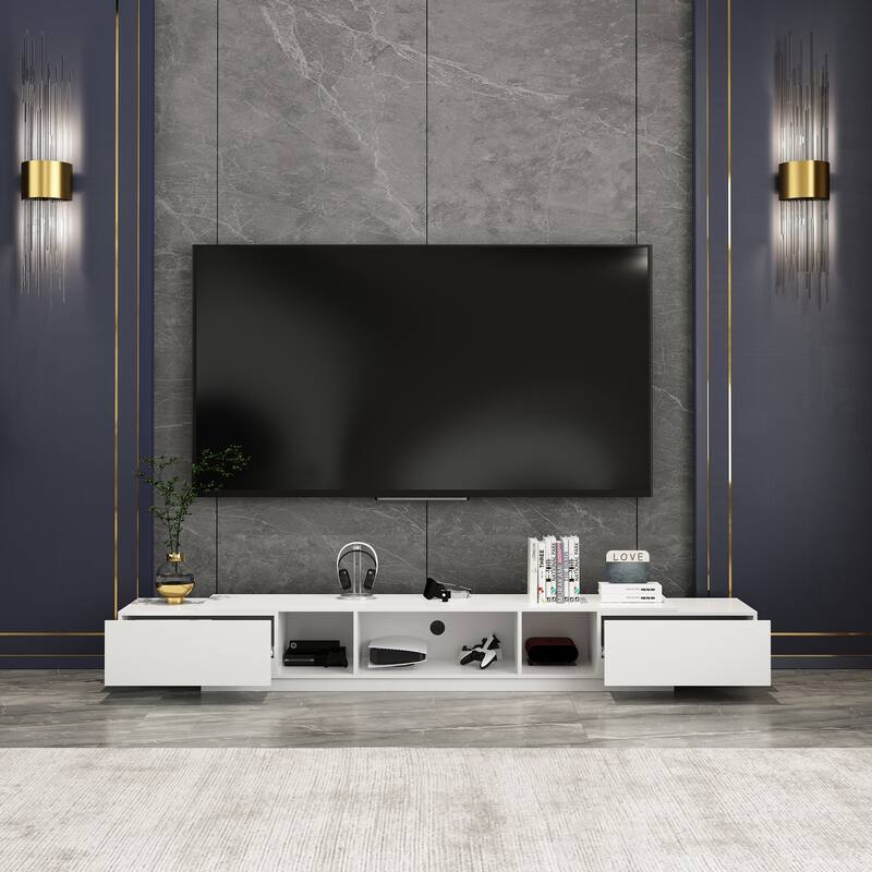 Modern TV Stand Universal Entertainment Center, TV Cabinet 90+inch TV
