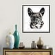 preview thumbnail 11 of 13, iCanvas "Black Frenchie" by EdsWatercolours Framed
