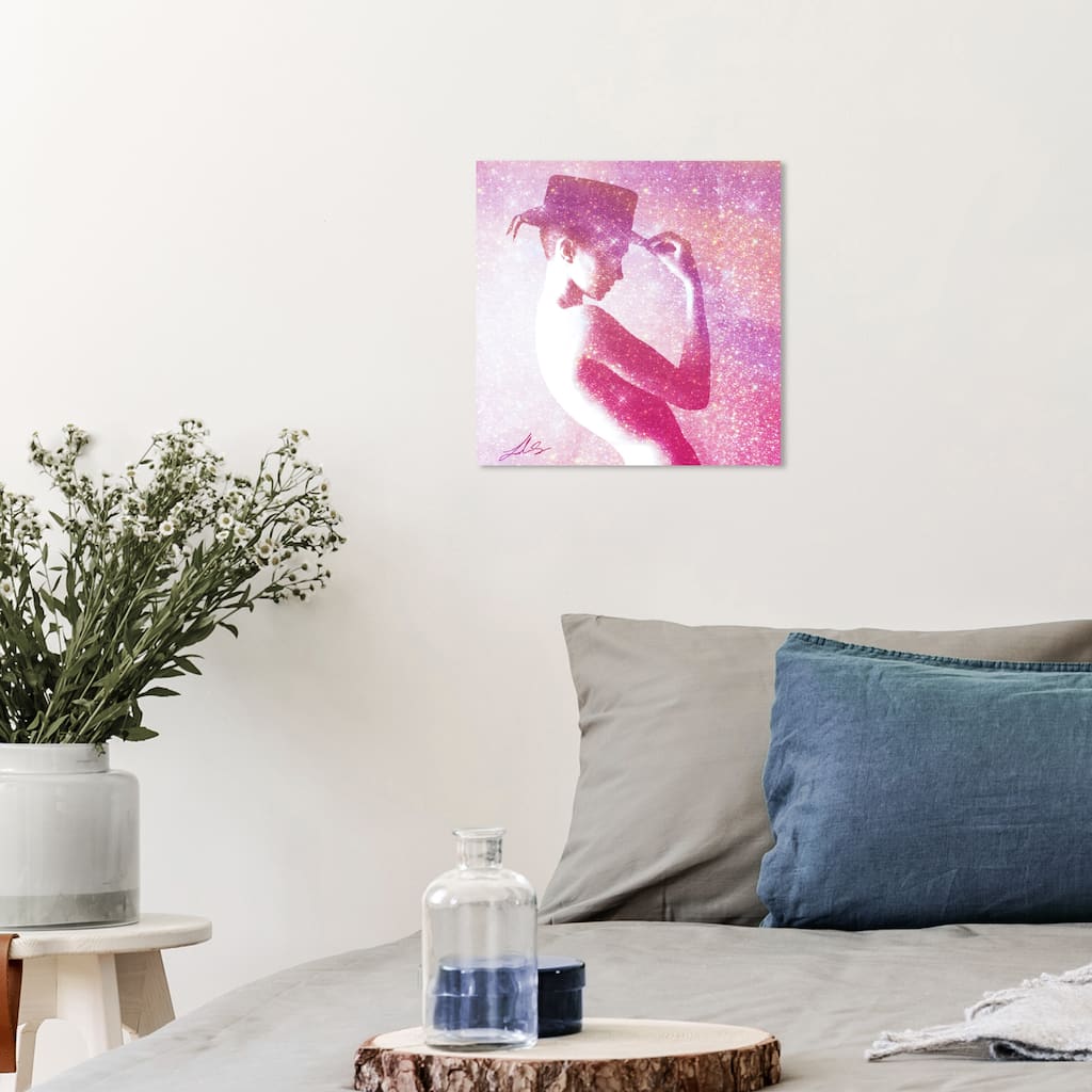 Wynwood Studio Canvas Fashion and Glam Hats Off Purple and Violet Modern & Contemporary Wall Art Canvas Print