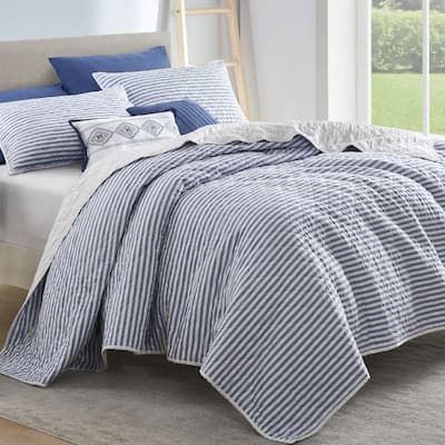 Wonderful 5 Piece Striped Coverlet Set