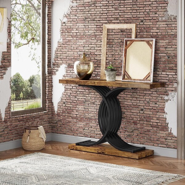 Entryway Hallway Console Table with Metal Frame - Bed Bath