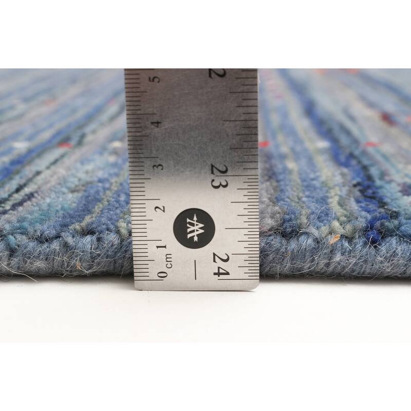 ECARPETGALLERY Hand Loomed Kashkuli Gabbeh Blue Wool Rug - 3'1 x 4'8